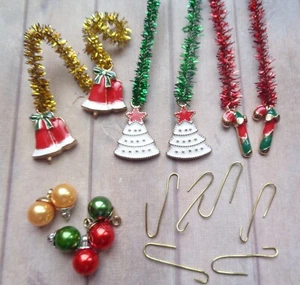 Dolls House Miniature Christmas Tree Ornaments & Baubles (Fairy Garden Bonsai) A - Picture 1 of 10