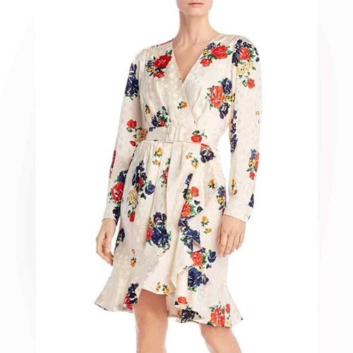 Abito avvolgente in seta stampato TORY BURCH 2 Nuovo con etichette