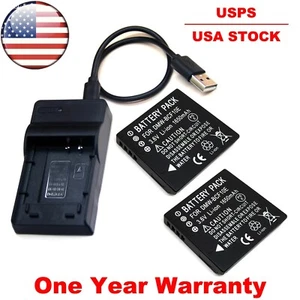 Battery / USB Charger For DMW-BCF10E Panasonic Lumix DMC-FT4 DMC-FX40 DMC-FX48 - Picture 1 of 14