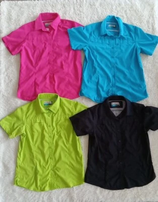 4 camisas de polietileno moradas Magellan Fish Gear calce relajado para mujer talla pequeña ☆☆☆Leer Foto 1 de 4