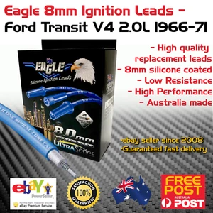 Eagle 8mm Ignition Spark Plug Leads fit 4cyl Ford Transit V4 2.0L Carb 1966-71 - Picture 1 of 3