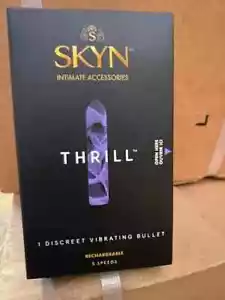 SKYN Intimate Accessory THRILL Discreet Vibrating Massager 3 speed Rechargeable - Picture 1 of 2