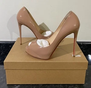 Christian Louboutin Very Prive 120 Nude Patent Shoes UK 3 EU 36 Current RRP £780 - Picture 1 of 15
