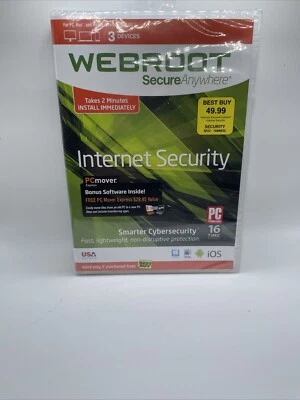 Webroot SecureAnywhere Internet Security For 3 Devices New Sealed 0824 - Image 1 of 2