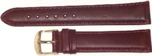 Watch Band Genuine Leather Burgundy Padded,Stitched 16mm,18mm, 20mm - Picture 1 of 3