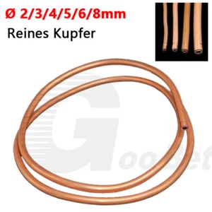 2/3/4/5/6/8mm Reines Kupferrohr Weich CU-Rohr Ölleitung Wasserleitung Gasleitung - Bild 1 von 9