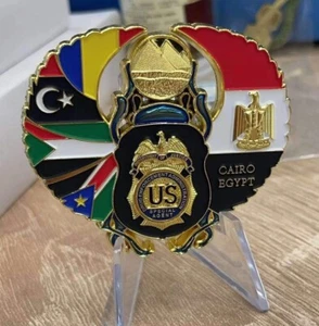 U.S. SPECIAL AGENT CAIRO EGYPT DEA CHALLENGE COIN - Picture 1 of 2