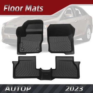 All Weather 3D Floor Mats for 2012-2018 Ford Focus Waterproof Font & Rear Liners - Picture 1 of 10