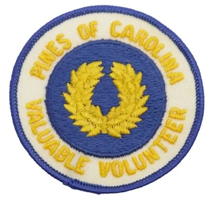 Pines of Carolina Valuable Volunteer Patch Navy Blue, Yellow - Picture 1 of 3
