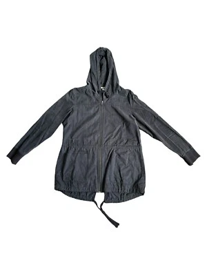 Standard James Perse Black Twill Cotton Anorak Utility Jacket Women Sz 4 Men M/L Foto 1 de 4