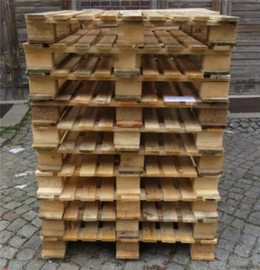 10 x Holz Palette CP1 Holzpaletten groß 1200 x 1000 x 130 Einwegpalette - Bild 1 von 5