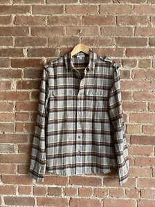 James Perse Mens Flannel Work Shirt Sz 1, 100% Cotton Plaid - Picture 1 of 12