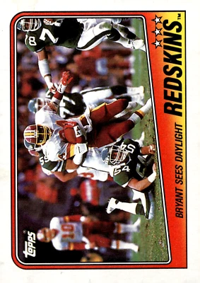 1988 Topps - #7 Kelvin Bryant Redskins Team Leaders - Image 1 of 2