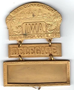IWA: International Woodworkers of America: 1961 Convention: Delegate - Bild 1 von 2
