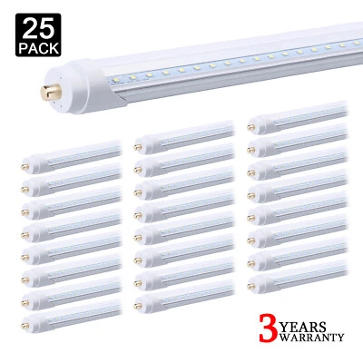25 piezas 45W T8 8FT FA8 un solo pin LED tubo bombillas 8 pies LED tienda luz 6000K Foto 1 de 4