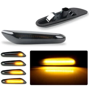 2pcs Led Side Marker Turn Signal Lights Smoke For BMW E46 E60 E82 E83 E90 328i - Picture 1 of 9