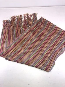 Christopher Banks scarf 18.5”x 74" Multicolor soft Fringe C - Picture 1 of 2