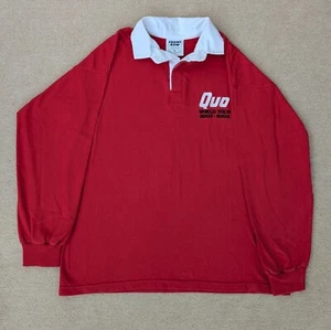 VTG Status Quo Long Sleeve Polo Shirt World Tour 2003/04 Made In UK Rare Size L - Picture 1 of 11