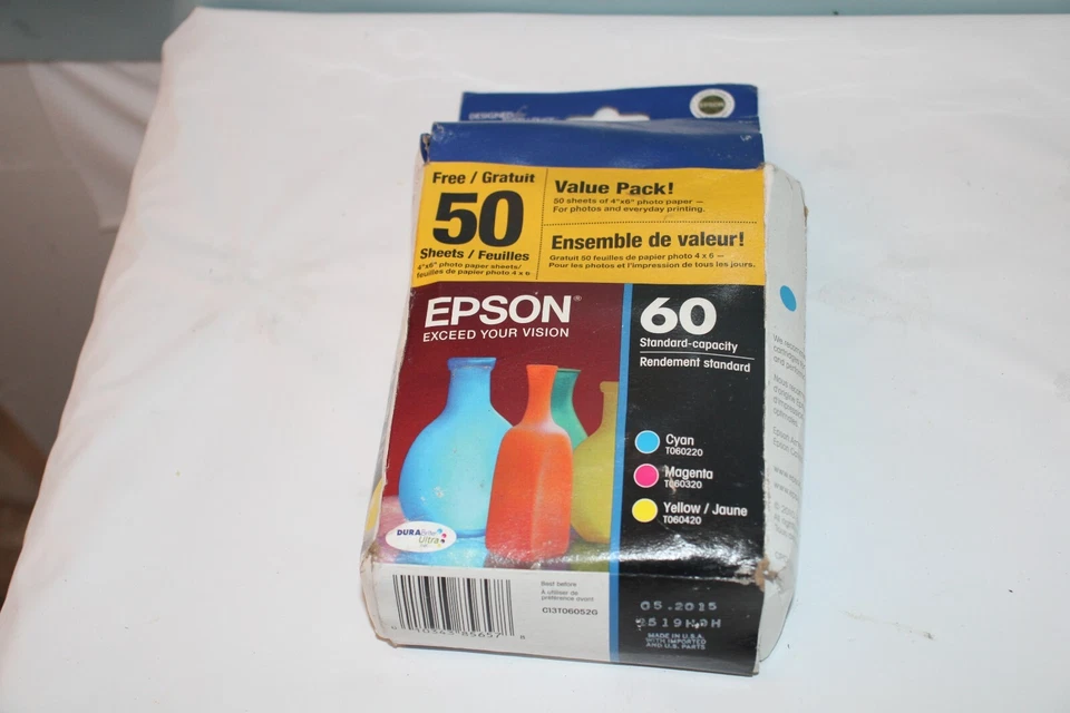Genuine Epson Color Ink Combo Pack 60 for C68 88 3800 4200 4800 7800 NEW - Image 1 of 4