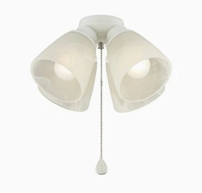 Harbor Breeze #0429786# Ceiling Fan Light Kit Brass Finish Alabaster Glass Shade - Image 1 of 4