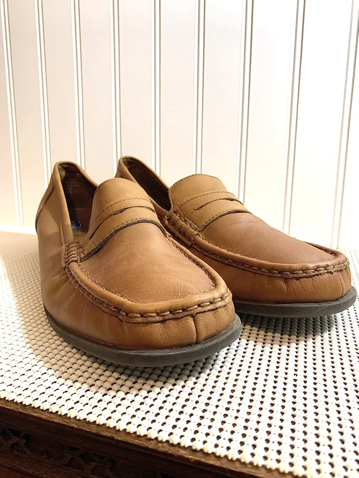 Mocasines Dr. Scholl’s Gel Pac Hombre Talla 12 Cuero Estrecho Cómodos Puntera Cuadrada Foto 1 de 4