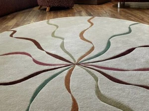 Hand Tufted Round Rug 100% Wool Area Rug Abstrect Rug Moder Area Rug New Home - Picture 1 of 5