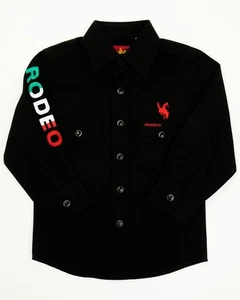 Rodeo Clothing Boys' Mexico Rodeo Long Sleeve Snap Western Shirt - PS550K-MEX - Picture 1 of 4