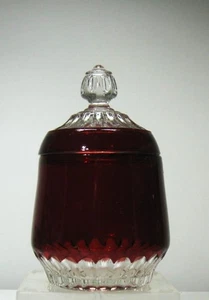 EAPG = RUBY STAINED = BOHNER RIB = COVERED SUGAR = 1890'S ERA - Picture 1 of 5