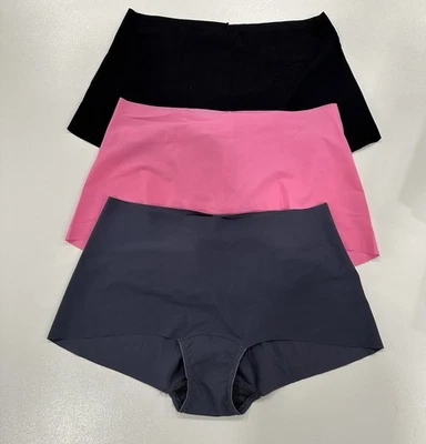 NUEVO Paquete de 3 pantalones cortos Hanky Panky Breathe para niños - negros/rosa/granito talla S Foto 1 de 4