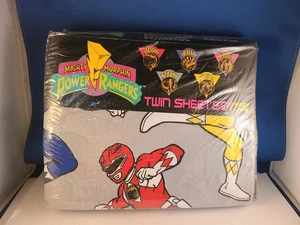 Vintage 1994 Power Rangers Twin Sheet Set New Sealed Springs Industries USA 90s - Picture 1 of 4