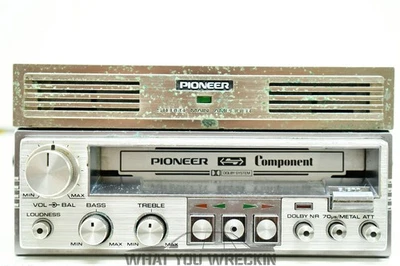 VINTAGE PIONEER LONESOME CAR-BOY CAR RADIO CASSETTE PLAYER KP-707G & GM-4 AMP - image 1 of 4