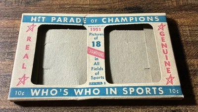 1951 Berk Ross Hit Parade of Champions ORIGINAL BOX of 18 Champions, Series 2 - Image 1 of 2