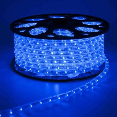Striscia LED 220V su Bobina 50m con Spina Luce Blu Impermeabile - Immagine 1 di 3