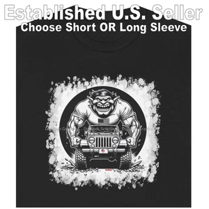 Camiseta Negra DigiRods 4X4 Off Road Crazy American Troll Divertida Trail Dibujos Animados Coche - Imagen 1 de 6