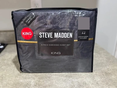 Juego de sábanas Steve Madden 6 piezas leopardo guepardo en relieve - tamaño king  Foto 1 de 2