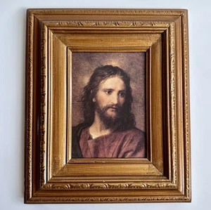 Heinrich Hofmann Christ at Thirty-Three Canvas Print Gold Ornate Framed 10x12" - Picture 1 of 15