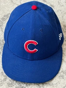 New Era 59Fifty Men's Cap MLB Chicago Cubs Royal Blue Low Profile Hat 7 1/8 - Picture 1 of 9