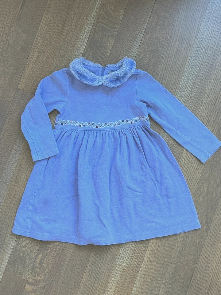 Gymboree 2002 SWEET ROMANCE Vintage VGUC Medium 4YRS Blue fur collar dress - Image 1 of 1