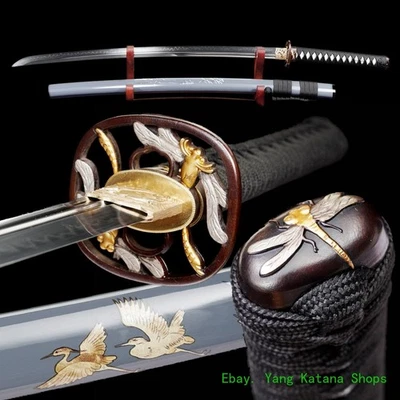 Espada Katana Japón Acero Templado T10 Arcilla Afilada Pulida a Mano Real Hamon #1597 Foto 1 de 4