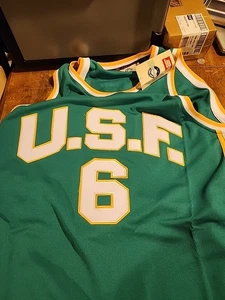 NWT Hardwood Legends USF XL BILL RUSSELL NCAA BASKETBALL Jersey #6 SEWN Men's - Picture 1 of 5