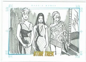 Star Trek TOS Art & Images Sketch Card Mudd's Women by Cris Bolson - Picture 1 of 2