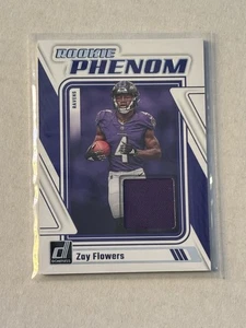 2023 Panini Donruss Rookie Phenom Jersey Zay Flowers #RPJ-ZFLO Ravens - Picture 1 of 2