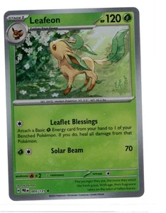Pokemon Leafeon (Poke Ball Pattern) Rare SV: Prismatic Evolutions 005/131 NM - Picture 1 of 1