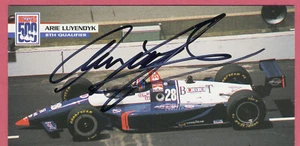Tarjeta Skybox 1995 autografiada por Arie Luyendyk Gtd para pasar tercera parte # 26 Salón de la fama - Imagen 1 de 2