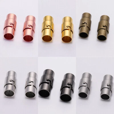 Necklace Connector Cord Bracelet1 Clasps Leather 0PCS Magnetic Jewelry End Cap - Image 1 of 4