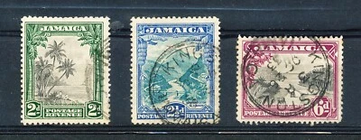 JAMAICA GV SG111-113, 1932 complete set, FINE USED. Cat £12. CDS - Image 1 of 2