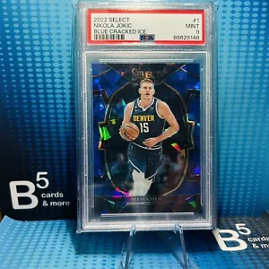 2022-23 Panini Select - NIKOLA JOKIC #1 - Blue Cracked Ice Denver Nuggets PSA 9 - Picture 1 of 2