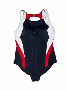 Swim 365 one piece swimsuit black red and white size 30W new without tags - Picture 1 of 6
