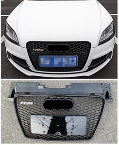 Parrilla de radiador estilo TTRS parrilla de panal parrilla delantera completa negra para Audi TT 8J 2008-14 - Imagen 1 de 5