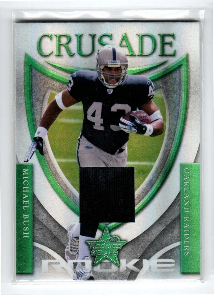 2007 Leaf Rookies and Stars Rookie Crusade Materials Green #26 Michael Bush /250 - Image 1 of 1